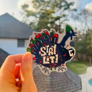 Dutch Bros Sticker November 2024 Turkey Stay Lit Lights